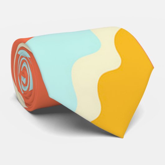 Peach Rainbows Fly Bye Stropdas (Opgerold)