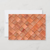 Peach Rattan Seashell Wedding Reply RSVP-kaarten RSVP Kaartje (Achterkant)