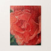 Peach Red Rose Flower Art Puzzel (Verticaal)