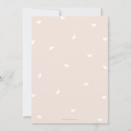 Peach Regency Afternoon Tea Bruids/Trouwdouche Kaart (Achterkant)