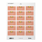 Peach Retouradres Etiket (Full Sheet)