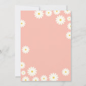 Peach Retro Groovy Daisy Baby in Bloom Shower Kaart (Achterkant)