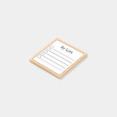 Peach Retro Lined Checklist Post-it® Notes (Schuin)