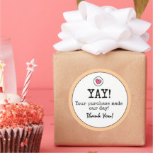 Peach Retro Met Hart Zakelijk Dank U