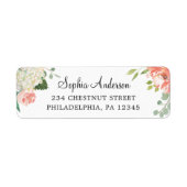  Peach Return Address Label Weddenschap (Voorkant)