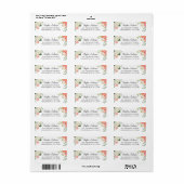  Peach Return Address Label Weddenschap (Full Sheet)