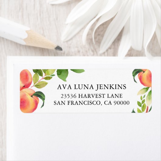 Peach Return Address Labels (Insitu)