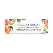 Peach Return Address Labels (Voorkant)