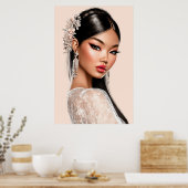 Peach Reverie | Vertical Portrait Poster (24x36) (Keuken)