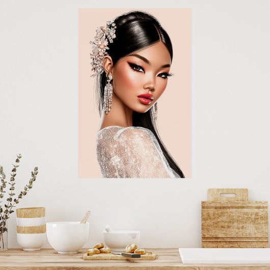 Peach Reverie | Vertical Portrait Poster (24x36) (Keuken)