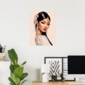 Peach Reverie | Verticale Portretposter (18×24) Poster (Thuiskantoor)