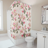 Peach  Rococo Rozen Boeketten Tuindouche Douchegordijn (In situ)