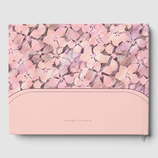 Peach Romance bruiloft Gastenboek (Achterkant)