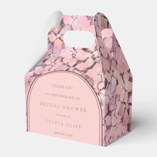 Peach Romance Vrijgezellenfeest Bedankdoosjes (Voorkant Zijde)