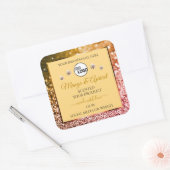 Peach Roos and Gold Glitter Product Labels Logo (Envelop)