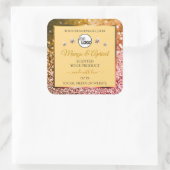 Peach Roos and Gold Glitter Product Labels Logo (Tas)