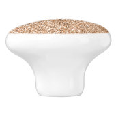 Peach Roos Blush Gold Glitter Keramische Knop (Zijkant)