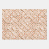 Peach Roos Blush Gold Glitter Mermaid Inpakpapier Vel (Voorkant 3)