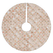 Peach Roos Blush Gold Glitter Mermaid Kerstboom Rok (Voorkant)