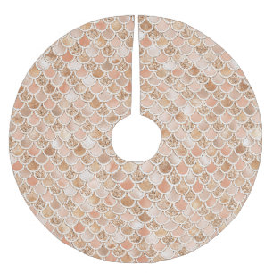 Peach Roos Blush Gold Glitter Mermaid Kerstboom Rok