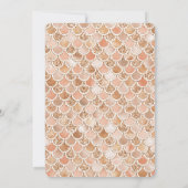 Peach Roos Blush Gold Glitter Vrijgezellenfeest Kaart (Achterkant)