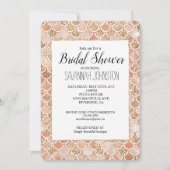 Peach Roos Blush Gold Glitter Vrijgezellenfeest Kaart (Voorkant)