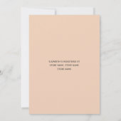 Peach Roos Boho Floral Trendy Vrijgezellenfeest Kaart (Achterkant)