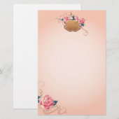 Peach Roos Briefpapier (Voorkant / Achterkant)