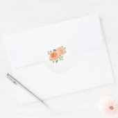 Peach Roos bruiloft gunst Stickers (Envelop)