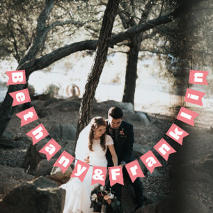 Peach Roos Bud Peachy Coral Wedding Vlaggetjes