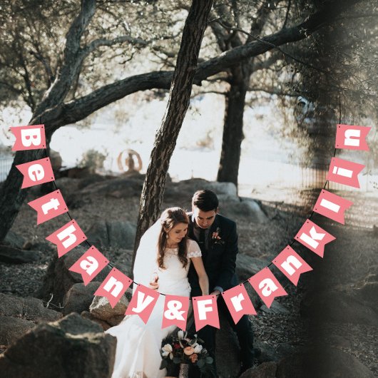 Peach Roos Bud Peachy Coral Wedding Vlaggetjes