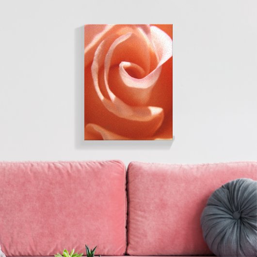 Peach Roos Canvas (Insitu (Woonkamer))