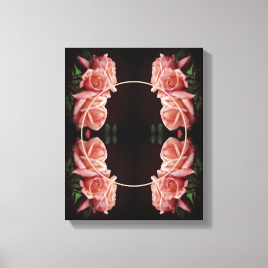 Peach Roos  Creëer Uw eigen foto Canvas Afdruk (Voorkant)