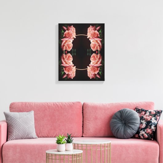 Peach Roos Creëer Uw eigen foto Canvas Afdruk (Insitu (Woonkamer))