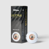 Peach Roos Droplet gepersonaliseerde golfballen (Verpakking)