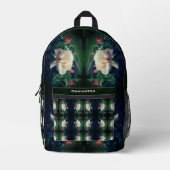 Peach Roos en knoppen Abstract gepersonaliseerd Bedrukte Rugzak (Voorkant)