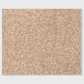 Peach Roos Gold Blush Glitter Glitz Cadeaupapier (Vlak)