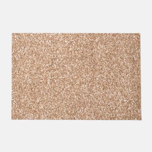 Peach Roos Gold Blush Glitter Glitz       Deurmat (Voorkant)