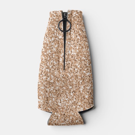 Peach Roos Gold Blush Glitter Glitz Flesjeskoeler (Achterkant)