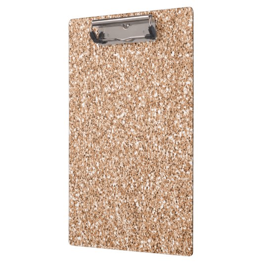 Peach Roos Gold Blush Glitter Glitz Klembord (Links)