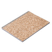 Peach Roos Gold Blush Glitter Glitz Notitieboek (Linkerzijde)