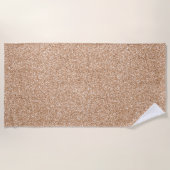 Peach Roos Gold Blush Glitter Glitz         Strandlaken (Voorkant)