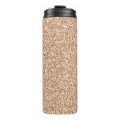 Peach Roos Gold Blush Glitter Glitz    Thermosbeker (Voorkant)