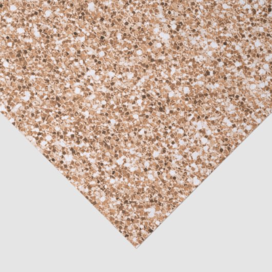 Peach Roos Gold Blush Glitter Glitz Tissuepapier (Detail)