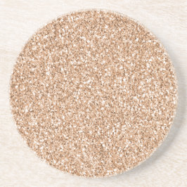 Peach Roos Gold Blush Glitter Glitz Zandsteen Onderzetter