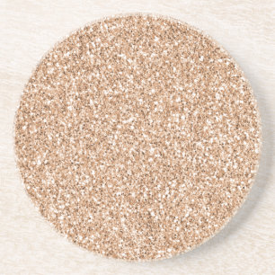 Peach Roos Gold Blush Glitter Glitz Zandsteen Onderzetter