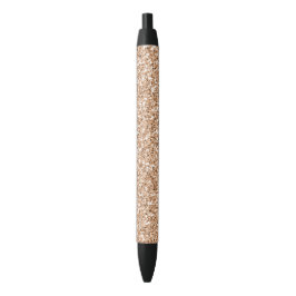 Peach Roos Gold Blush Glitter Glitz Zwarte Inkt Pen