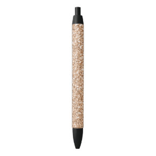 Peach Roos Gold Blush Glitter Glitz          Zwarte Inkt Pen