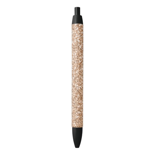 Peach Roos Gold Blush Glitter Glitz          Zwarte Inkt Pen (Voorkant Verticaal)