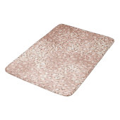 Peach Roos Gold Blush roze Glitz-leopardprinter Badmat (Gekanteld)